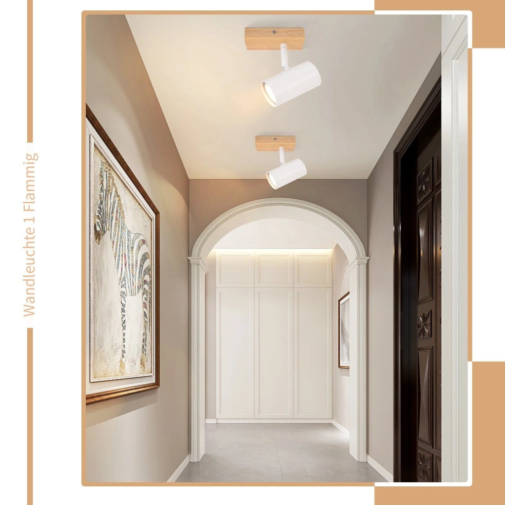 ZMH Faretto LED a soffitto Faretto a soffitto GU10 Lampada LED a soffitto orientabile a 330° Moderna