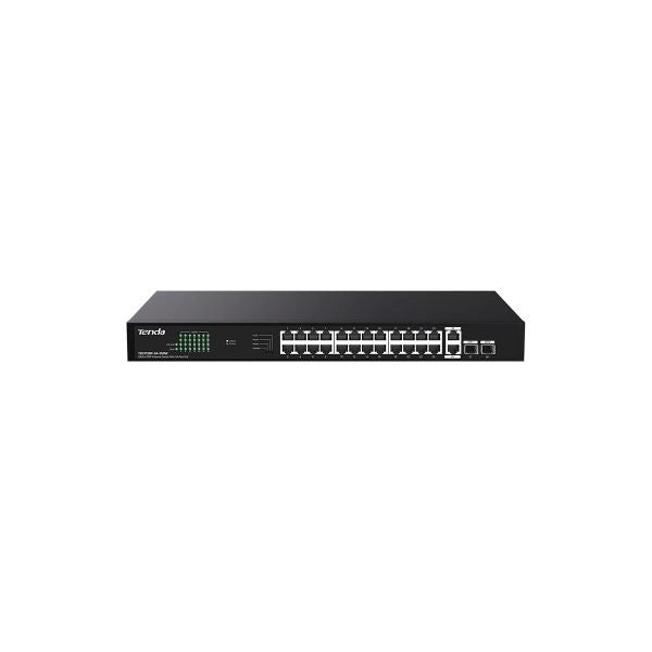 Switch tenda teg1128p-24-250w 26p ge+2sfp con 24p poe 250w power consumption 30w max. poe of single port