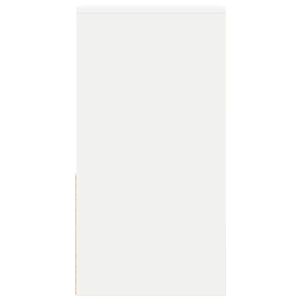Comodini con Cassetto 2 pz-Set di 2 Tavolino da notte Bianchi 35x34x66,5 cm