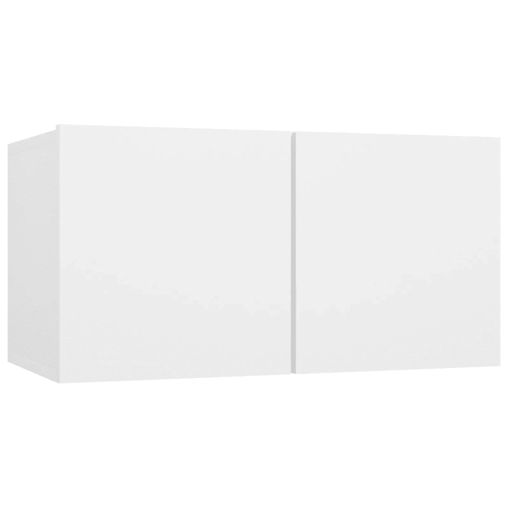 Set Mobili Porta TV 2 pz Bianco in Legno Multistrato 3078700