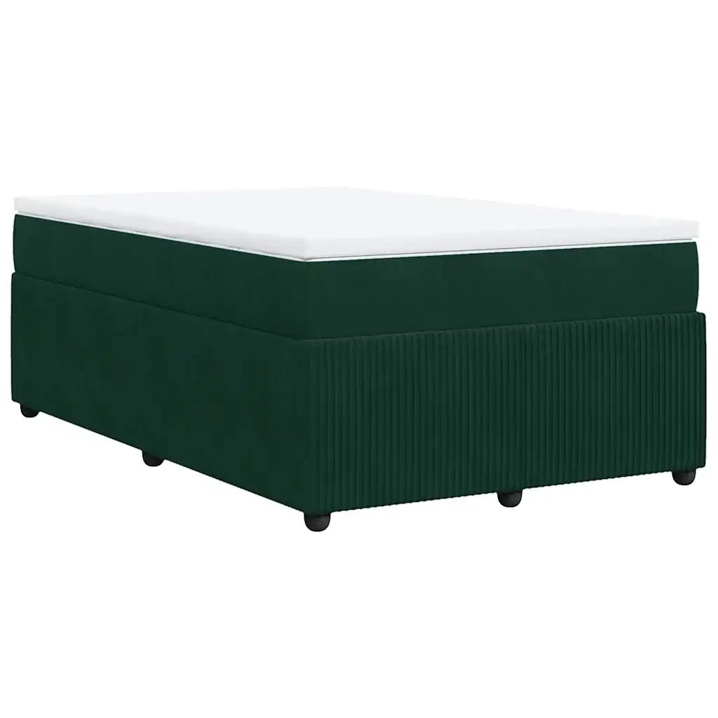 Giroletto a Molle con Materasso Verde Scuro 120x190 cm Velluto 3285629
