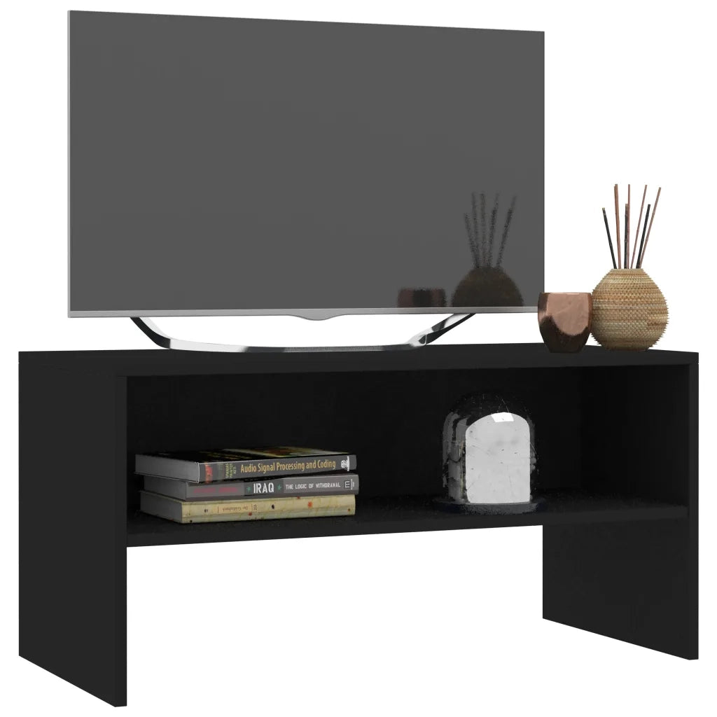 Mobile TV Nero 80x40x40 cm in Truciolato