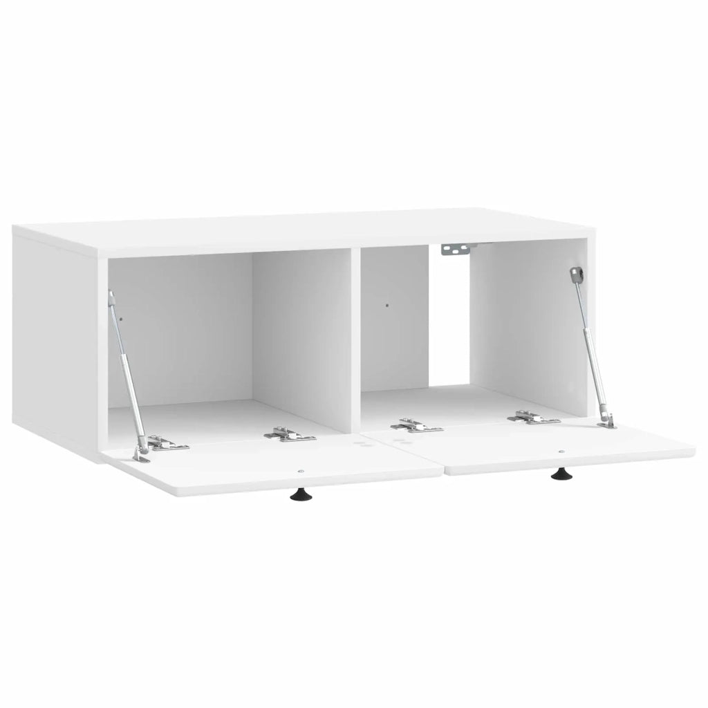 Mobile Porta TV da Muro 78,5 x 41 x 30 cm Bianco Lucido