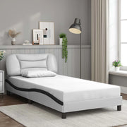 Giroletto senza Materasso Hvar Nero e Bianco 100x200 cm in Similpelle 3207987