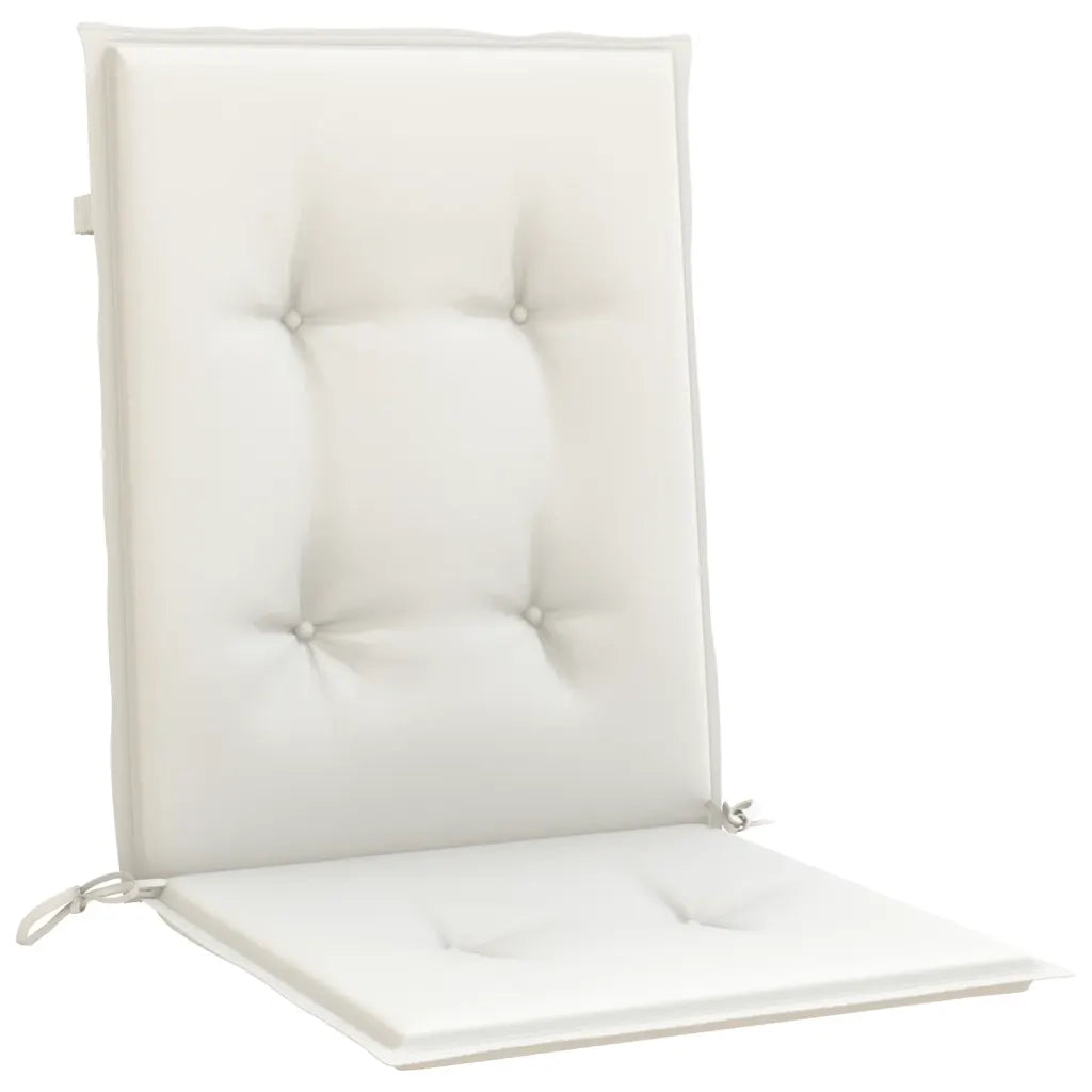 Cuscini Sedia Schiena Bassa 6 pz Crema MÃ©lange 100x50x4 Tessuto