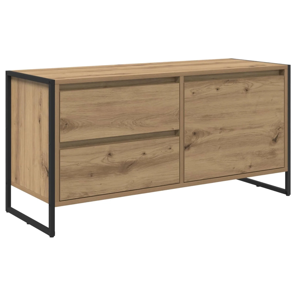Mobile TV con cassetto-Credenza TV-Console TV Rovere Artigianale 100 x 36 x 49.5 cm