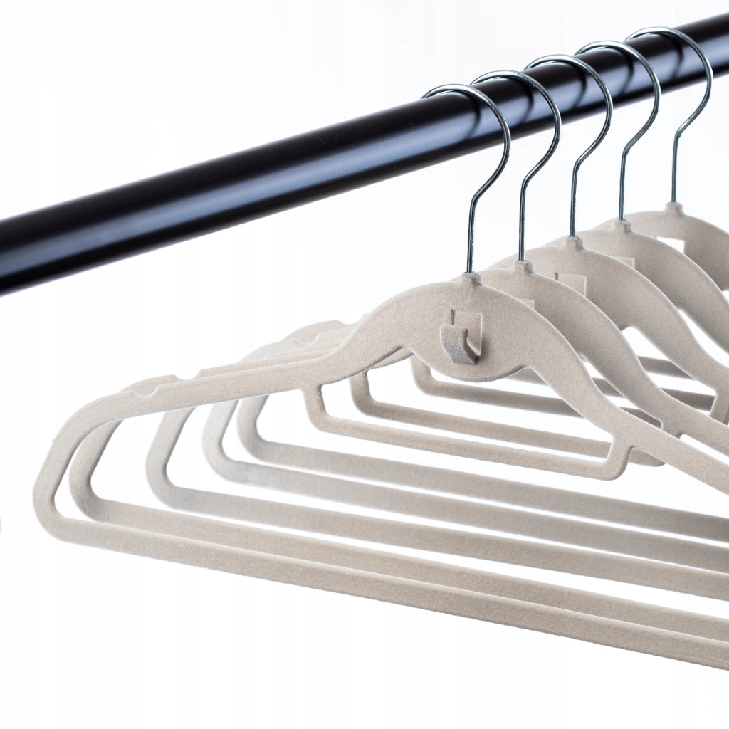 Grucce appendiabiti KADAX, giacche, appendiabiti per armadi, floccate, 5 pezzi