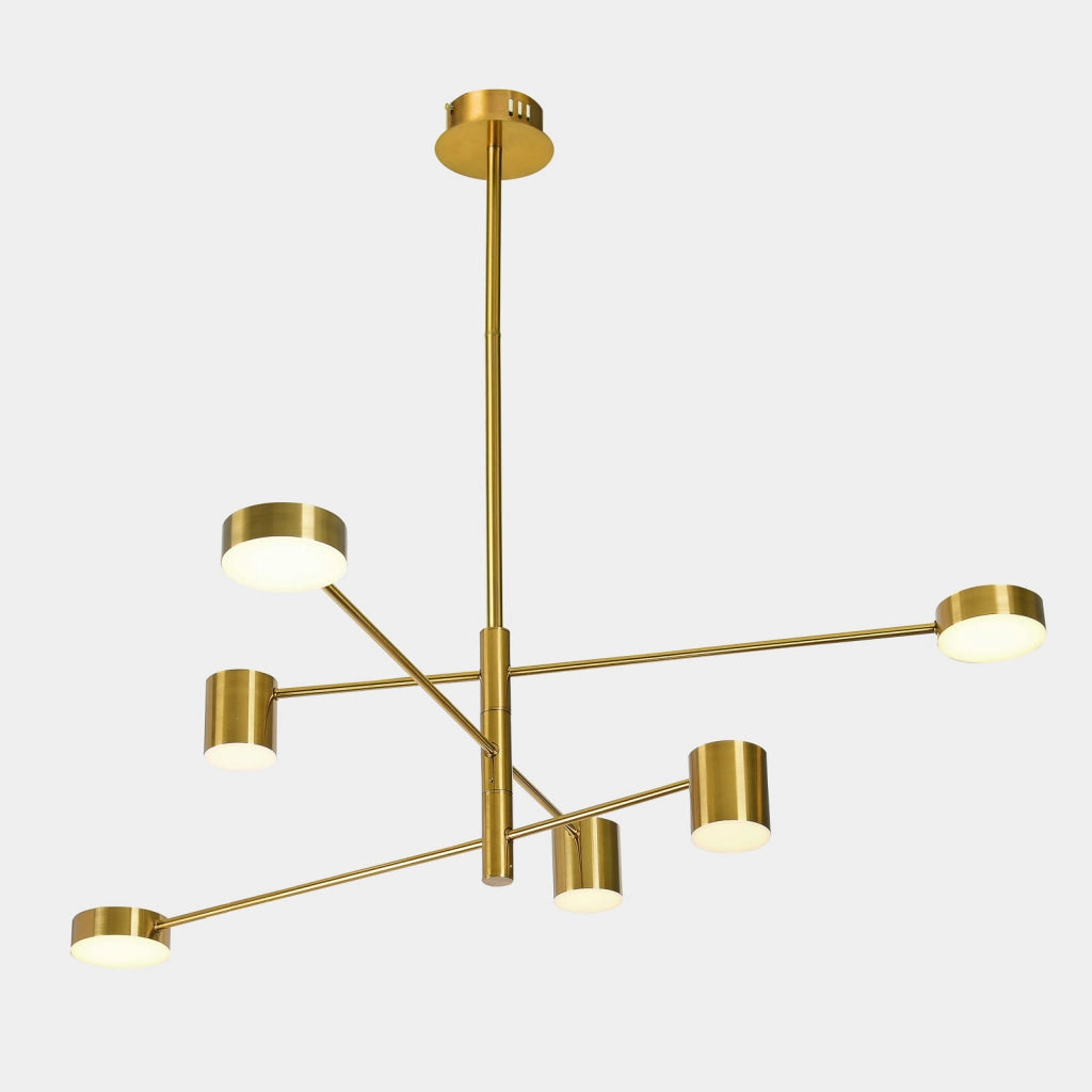 Italux Remdal lampadario LED moderno 6 luci oro 4000K