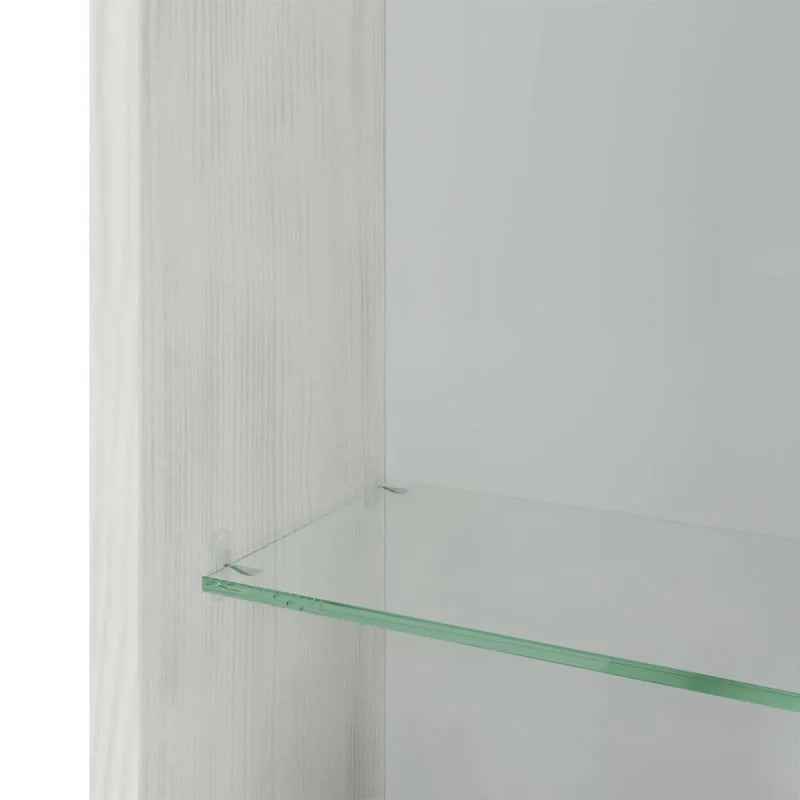 Colonna bagno sospesa 136h cm rovere ghiaccio anta reversibile
