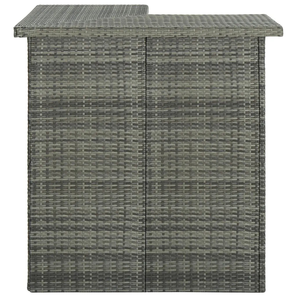 Set Bar da Giardino 8 pz con Cuscini in Polyrattan Grigio 3064927