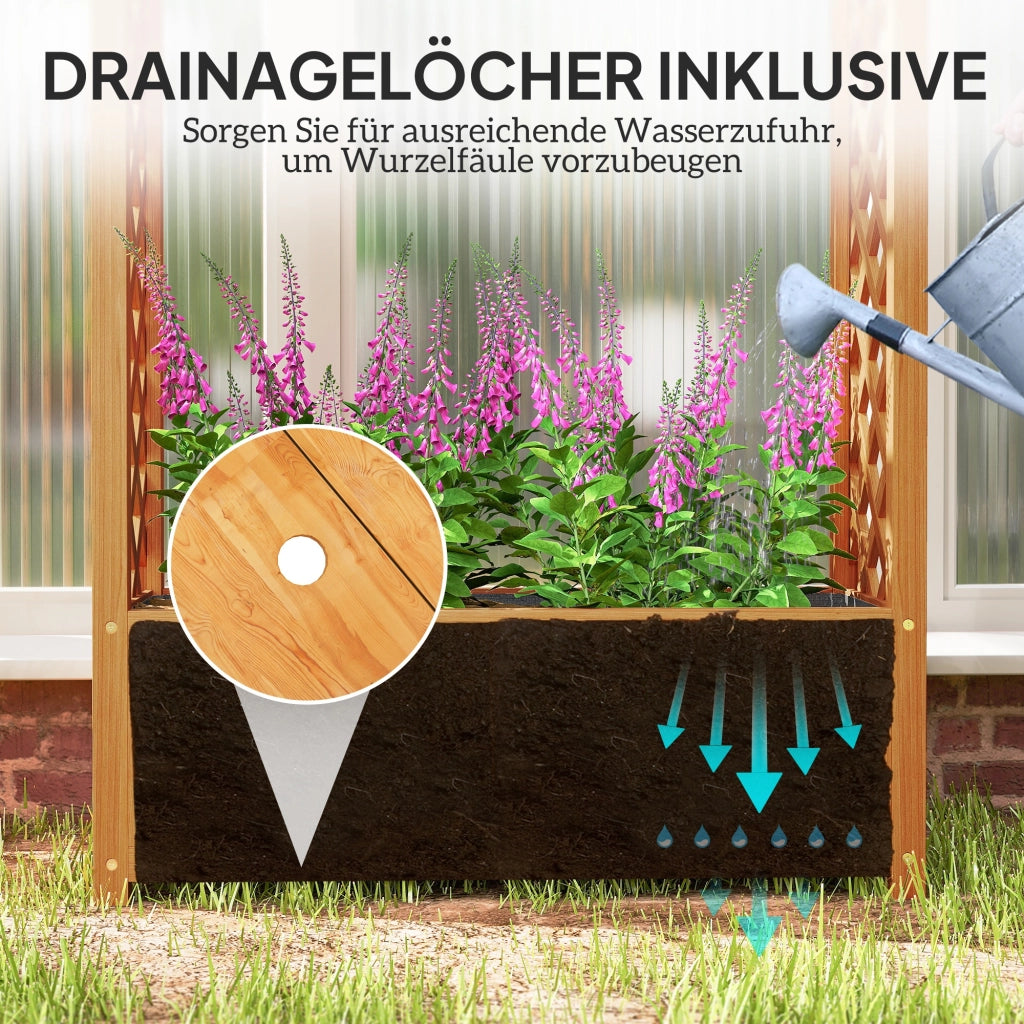 Casetta da Giardino con Griglia ¨C zephmum ¨C Legno 83x36x145cm Marrone Chiaro