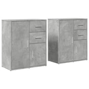 Buffet credenza cassettiera armadio mobile contenitore organizer per cucina soggiorno salotti set da 2 60 x 31 x 70 cm legno ingegnerizzato grigio 02_0036858