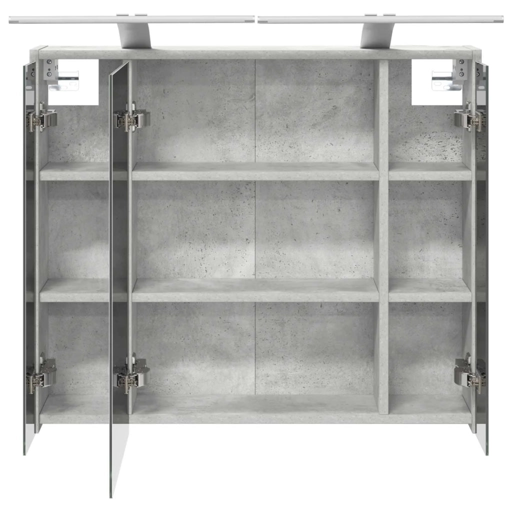 Mobiletto per specchio da bagno Grigio cemento