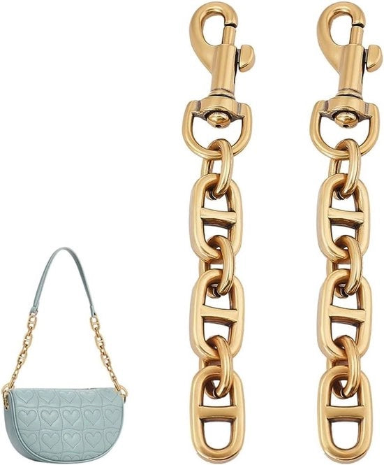Vericicli per borse - 2 pezzi - oro antico - 12 cm - borsa da spalla crossbody - occhiello girevole & carabina di riserva
