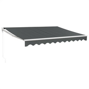 Tenda da Sole | Tenda parasole Retrattile Antracite 3,5x2,5m Tessuto e Alluminio