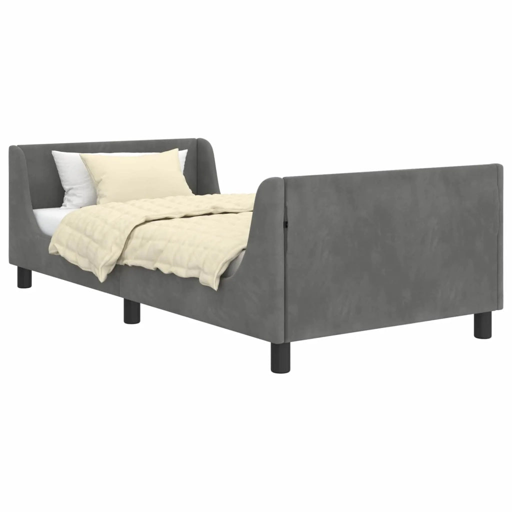 Struttura letto bambini con testata-Giroletto per bambini Grigio Scuro 80 x 200 cm 829017