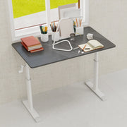 SCRIVANIA Regolabile in altezza 108x66 cm Grigio Metallo e Legno
