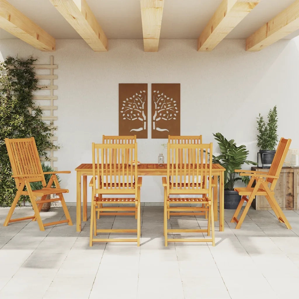 Set da Pranzo da Giardino 7 pz 180x90x75 cm in Legno Massello di Acacia 3295258