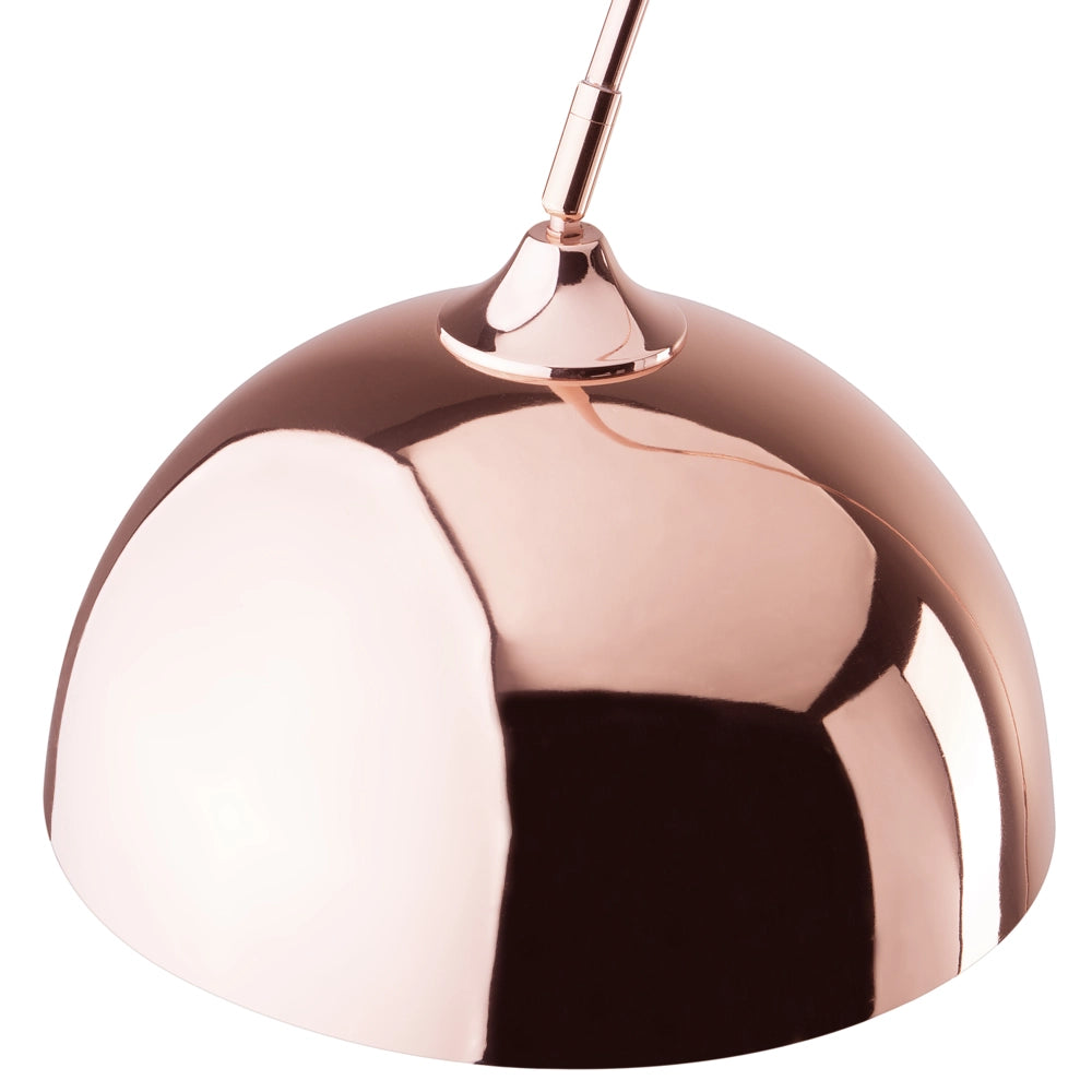 Lampada da terra rame 160 cm di altezza in metallo curvato decorativo retrò glamour