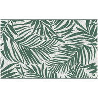 Tappeto da Esterno Reversibile 152x243 cm con Fantasia Geometrica Verde e Bianco