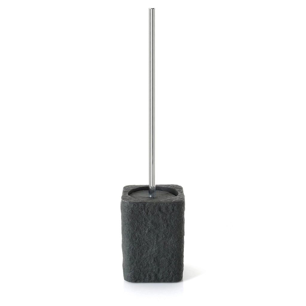 Scopino WC d’appoggio con ciuffo in setole in resina e sabbia AR33 Gedy serie ARIES Antracite