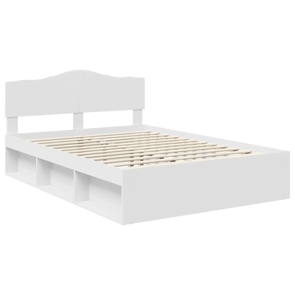 Struttura del letto Bianco 140 x 190 cm Pino massello