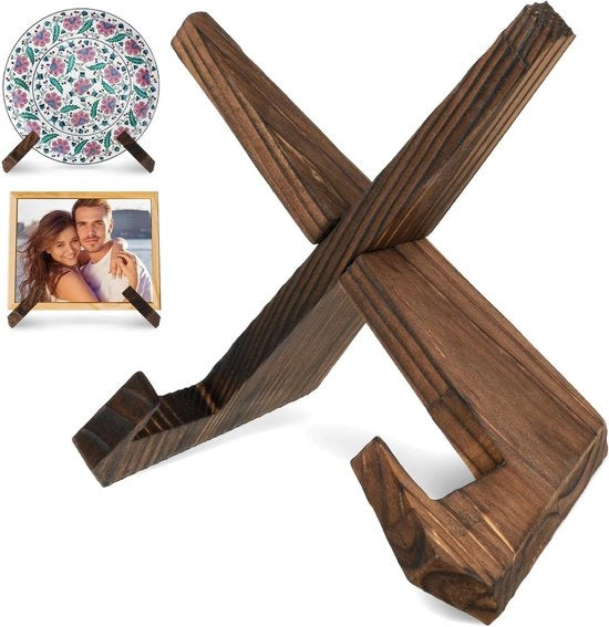 Display stand per tavolo 65 pollici - Supporto decorativo per lastre - Cornice per foto - Scrivania pieghevole - Standard per tavolo - Libri di cucina - Piatti - Arte - Certificati - Matrimonio - Codice prodotto: 123456 - Modello: APLUS65