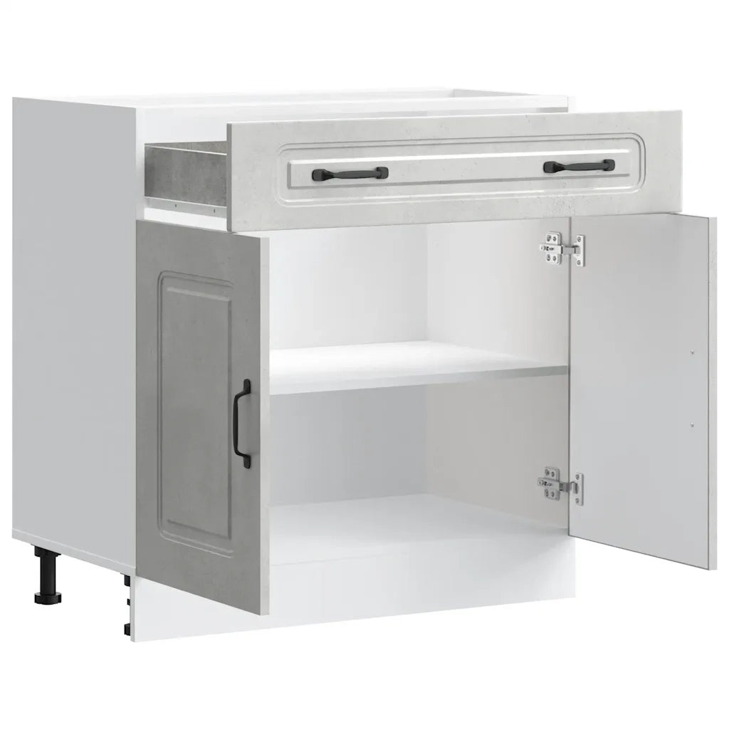 Base da Cucina-Mobile Base da Cucina Kalmar Grigio Cemento in Legno Multistrato 734781