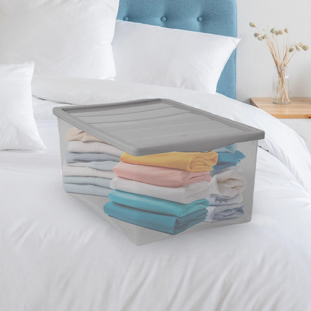 SET 3 SCATOLE GRIGIO CON COPERCHIO SPRING BOX TAGLIA XS 32 X 19 X H12 CM
