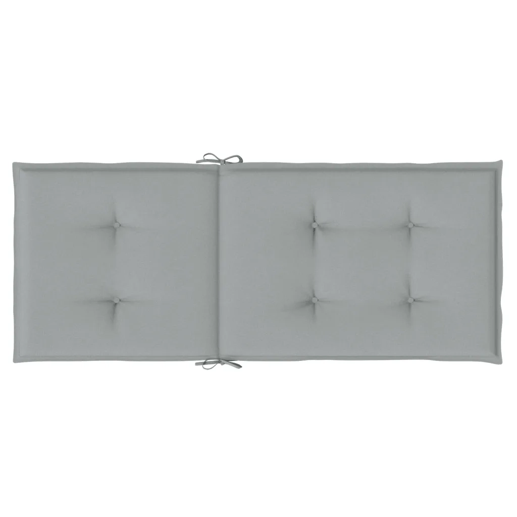 Cuscini Sedia Schiena Alta 4 Grigio MÃ©lange 120x50x4 Tessuto