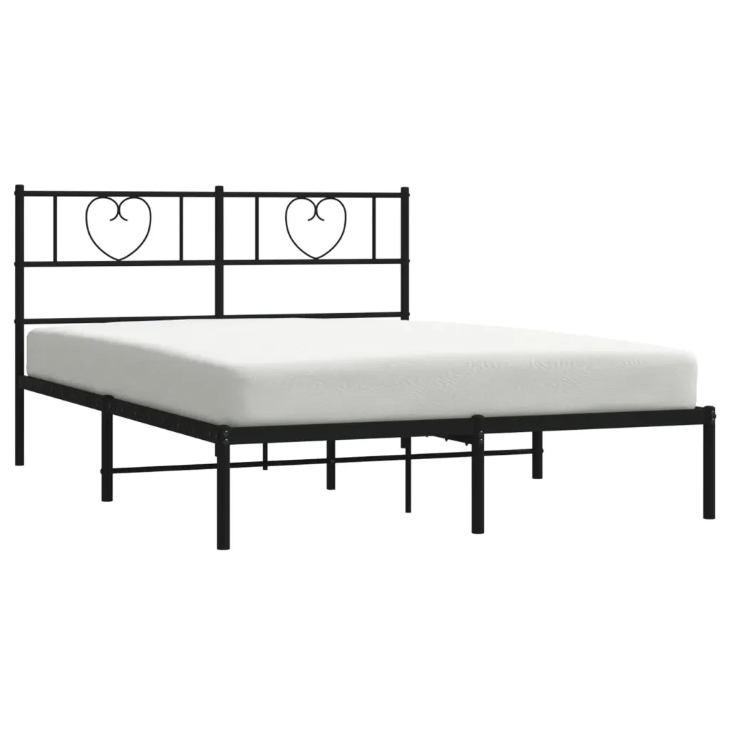Giroletto con Testiera in Metallo Nero 140x200 cmcod mxl 126693
