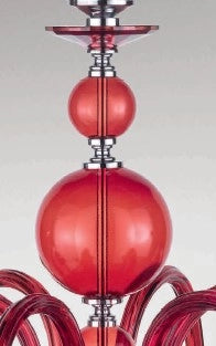 LUMETTO VIVALDI 1 LUCE RUBINO CROMO ATTACCO E14 D.14CM
