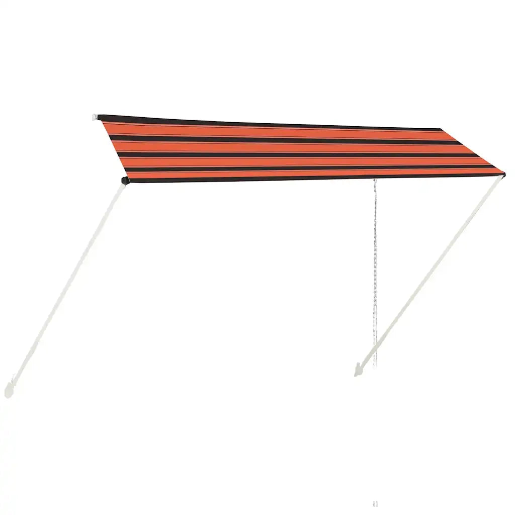 Tenda da Sole Retrattile-Tenda parasole per Patio 300x150 cm Arancione e Marrone 986598