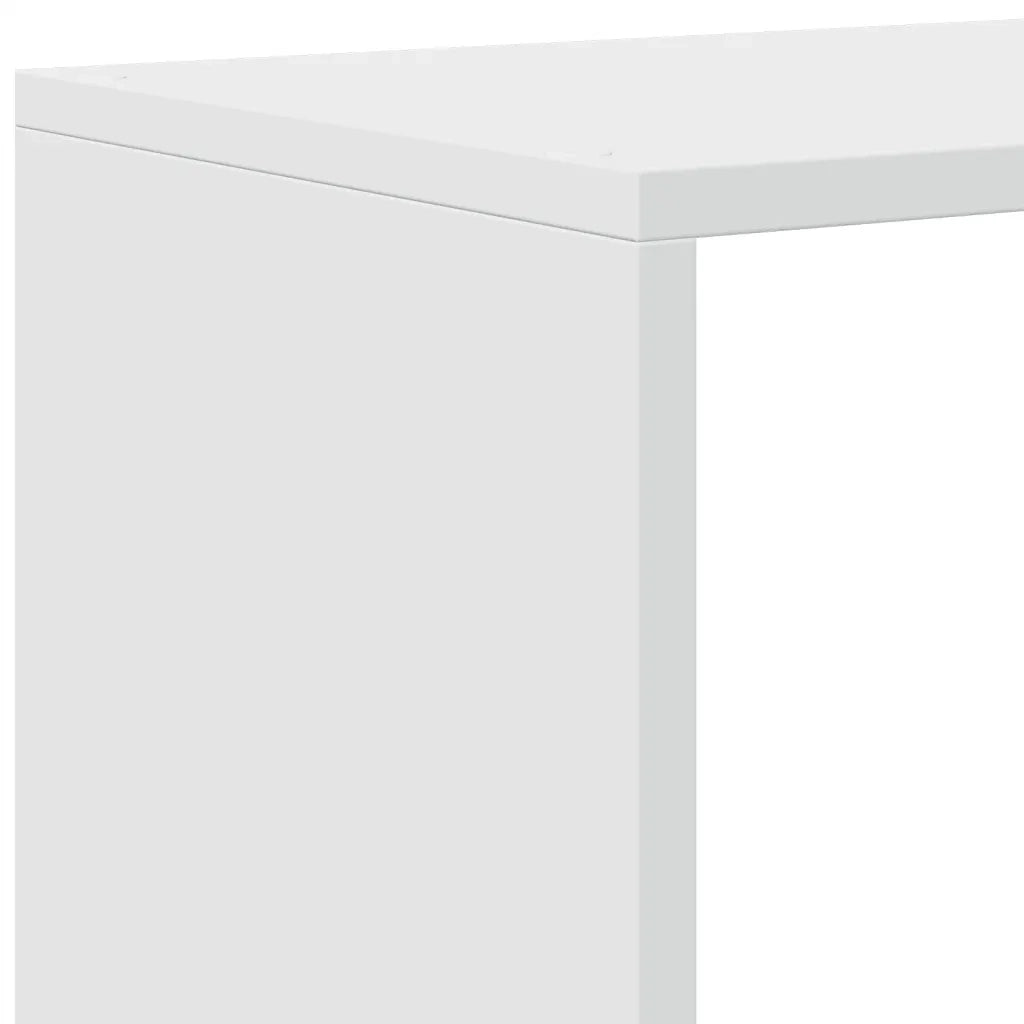 Libreria Divisorio 3 Ripiani-Scaffale per Libri-Mobile di Stoccaggio Bianca 123x29x123 cm in Truciolato
