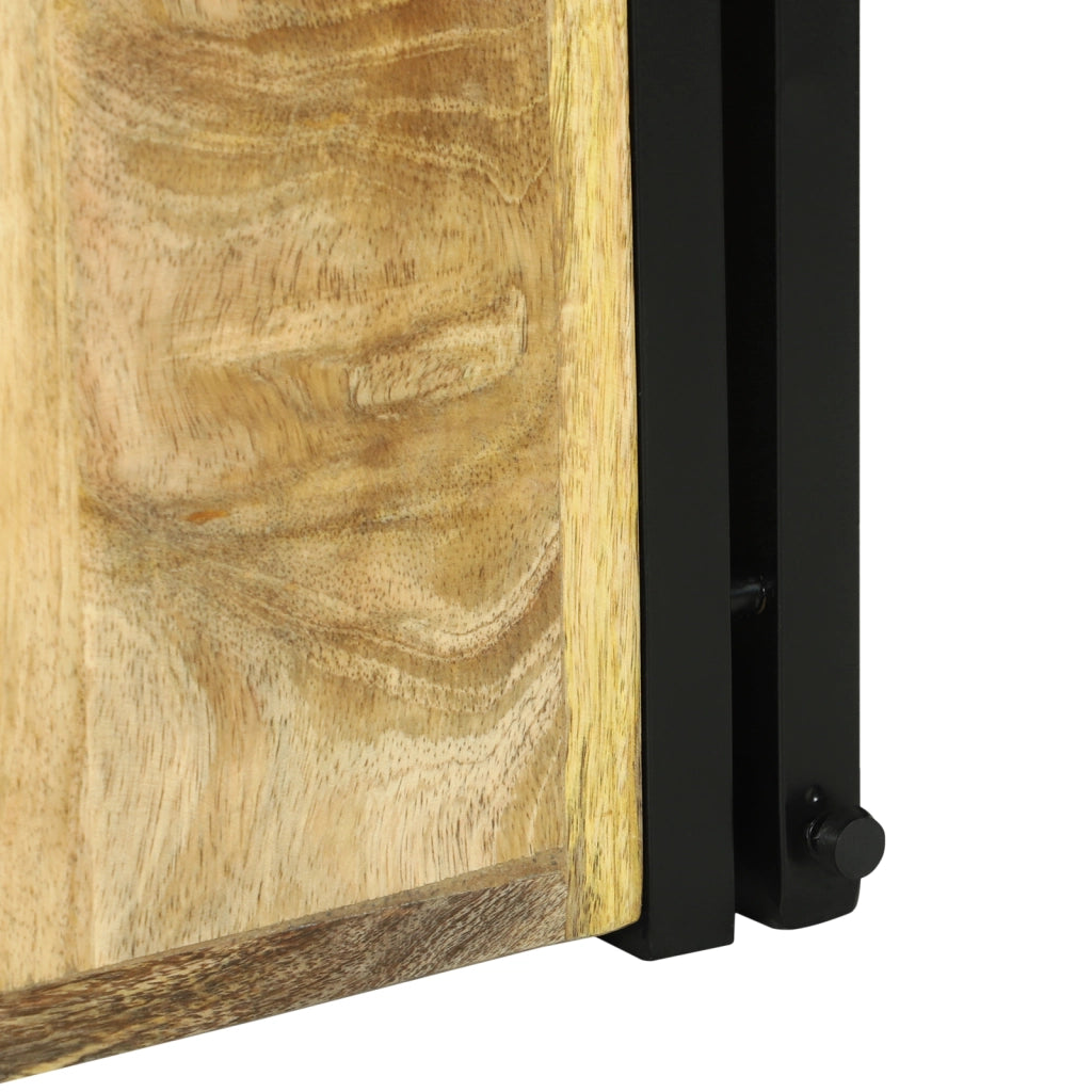 Portabottiglie 34.5 x 35 x 39 cm Legno Massiccio di Mango Grezzo