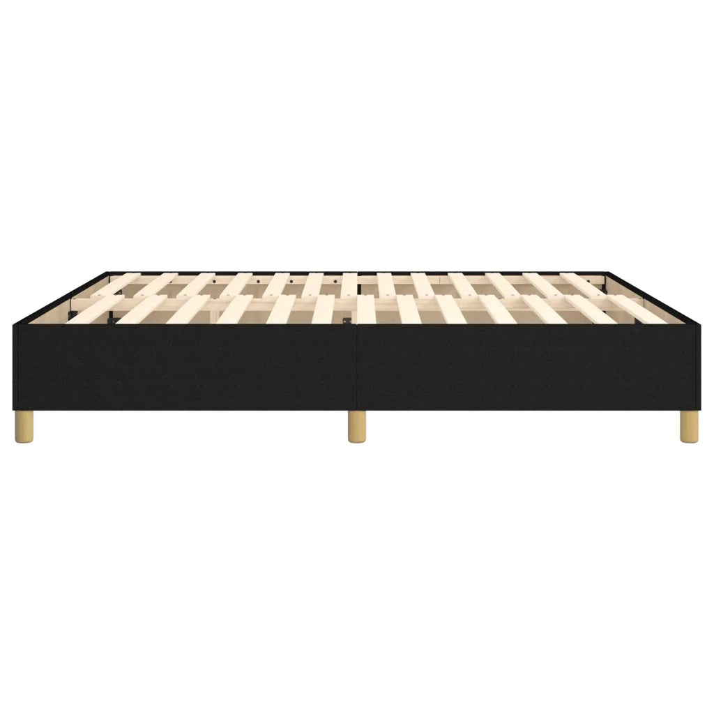 Struttura Letto a Rete a Molle Nero 180x200 cm in Tessuto