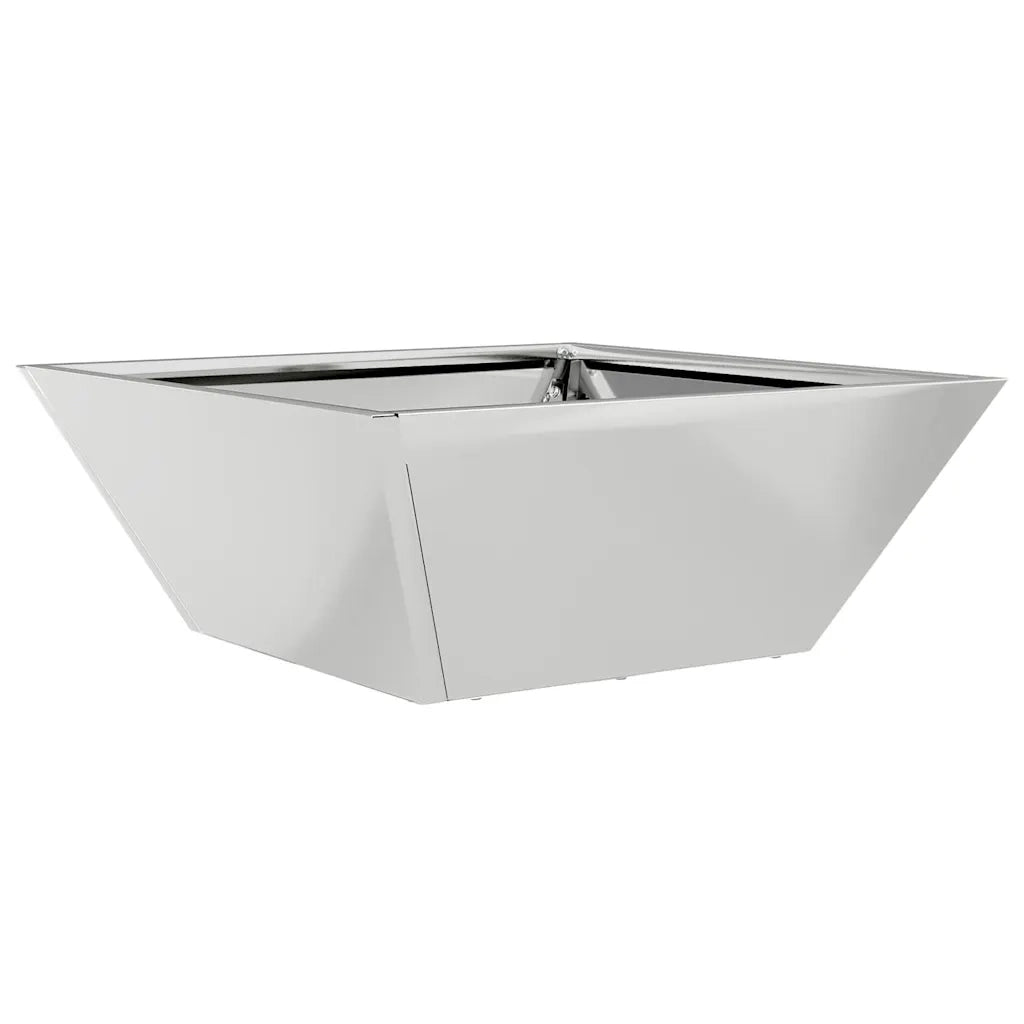 Vaso da giardino-Fioriera da Esterno-Contenitore per Piante Argento 40 x 40 x 15 cm Acciaio zincato