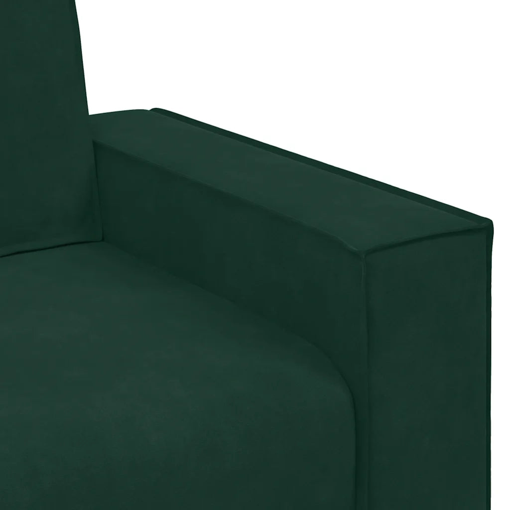 Set di Divani 3 pz con Cuscini Verde scuro in Velluto 3324620