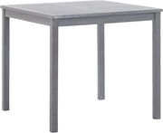 Tavolo da giardino 80x80x74 cm in legno di acacia grigio massello