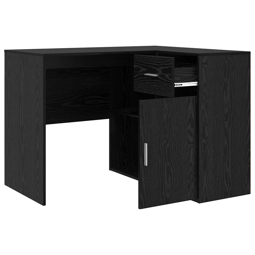 Scrivania ad angolo con cassetto Rovere Nero 102 x 88 x 75 cm 3337274