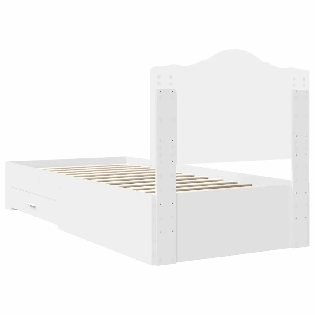 Struttura del letto Bianco 90 x 190 cm Legno multistrato