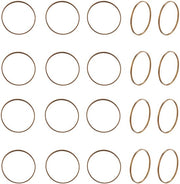 Connettore per orecchini a forma di cerchietto - Materiale: ottone - Peso leggero - Duraturo - 25 mm - Accessori per orecchini - Gioielli accessori