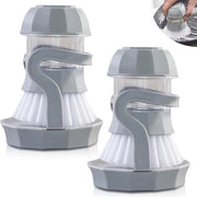 Spazzola per i piatti con dispensatore per detergenti - accessori da cucina - spazzola per la pulizia - supporto integrato - spazzola per la pulizia con funzione di pressione - spazzola per la cucina - supporto per piatti e padelle