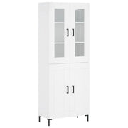 Credenza | Madia | Buffet da pranzo | Armadio da pranzo Bianca 69,5x34x180 cm in Legno Multistrato