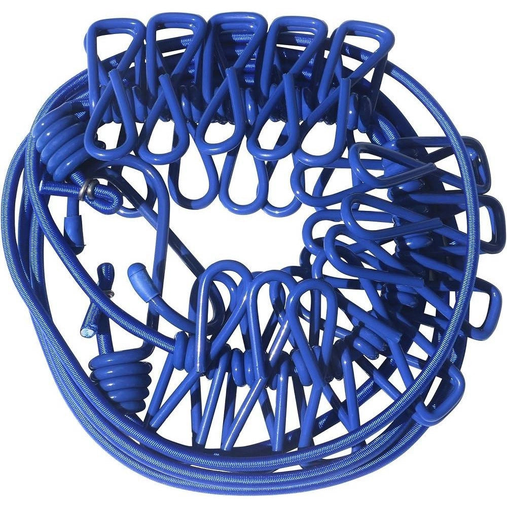 Trade Shop - Corda Stendibiancheria Filo X Bucato Con 12 Mollette 180cm Uso Esterno Flessible -