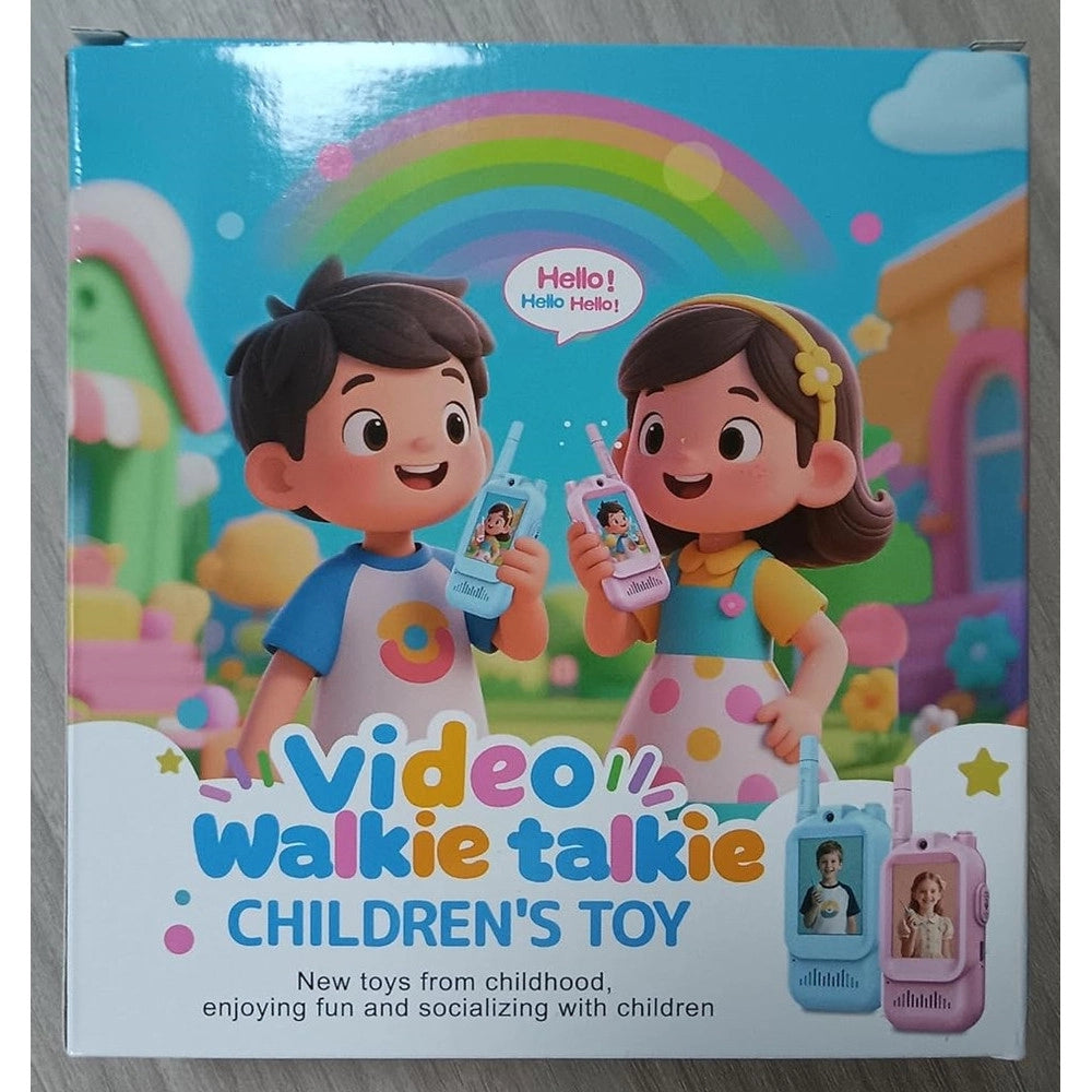 Trade Shop - Walkie Talkie Per Bambini Video Chat Con Schermo Radio Giocattolo Ricaricabili Cambia Voce -