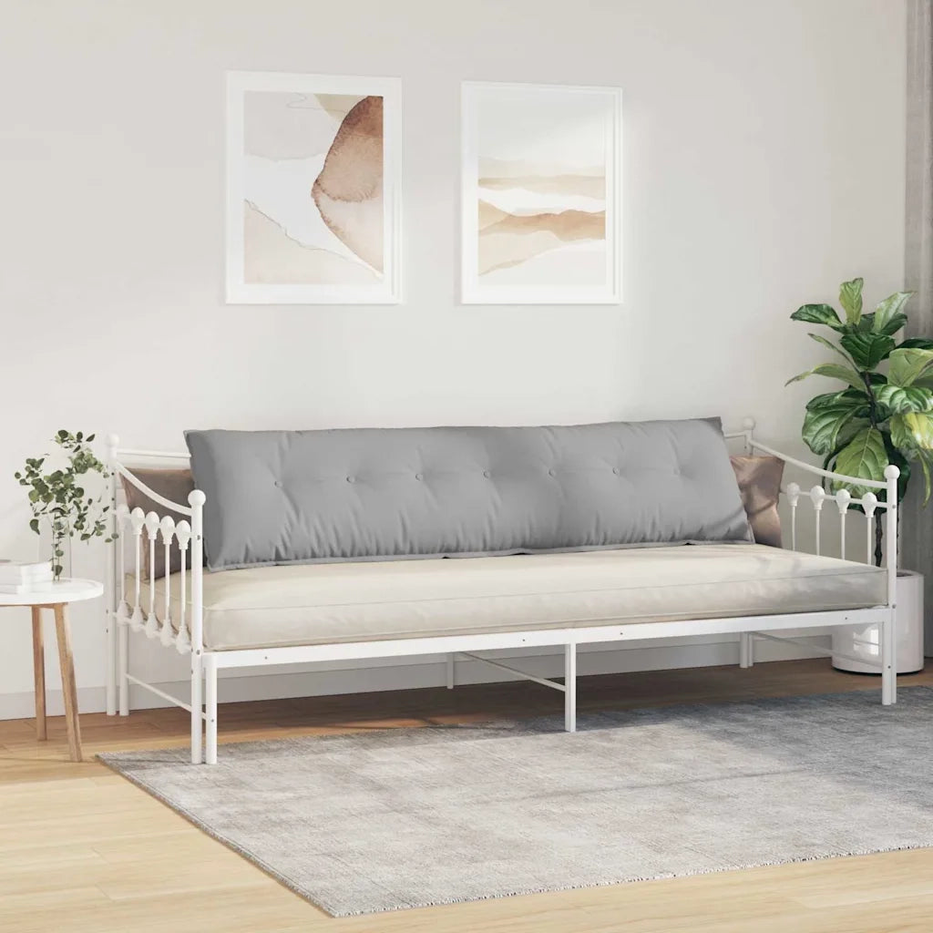 Cuscino per Schiena Grigio Nuvola 200 x 19 x 50 cm Tessuto