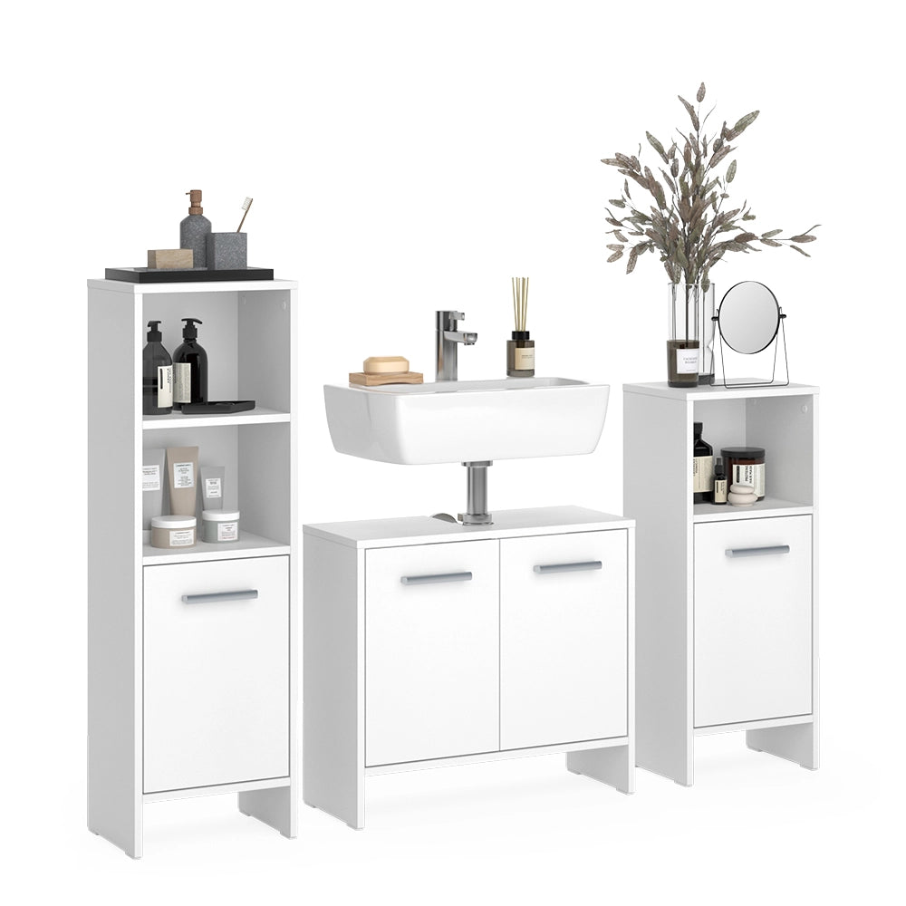 Vicco Set di mobili da bagno Bianco 3 pezzi