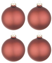 Palline di Natale in Vetro Bossa Nova Rosso Opaco Addobbi Decorazioni Albero Diametro: 100 mm