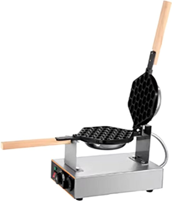 Frittelle elettriche antiaderenti con rotazione a 180 gradi in acciaio inossidabile a forma a sei punte